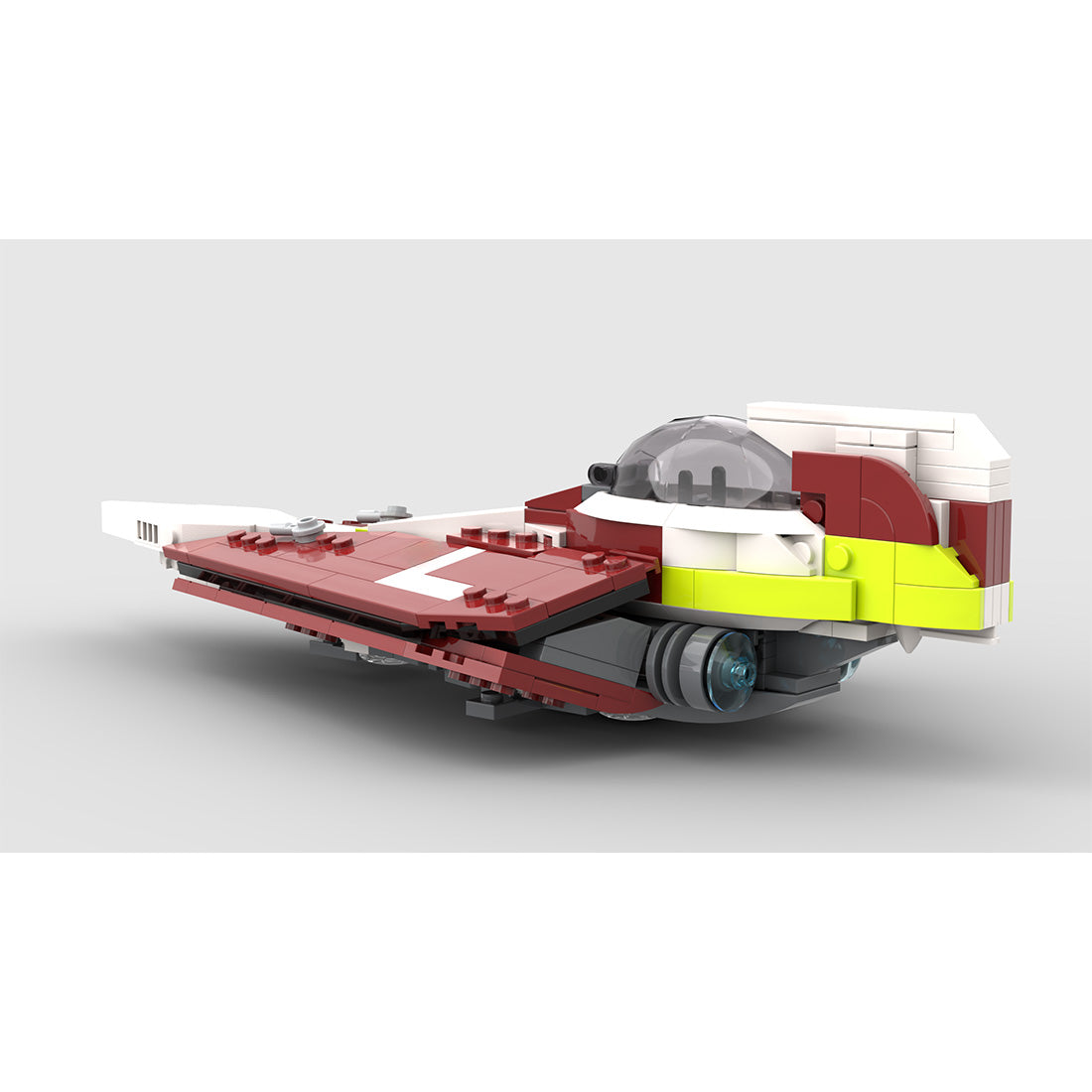 MOC-208967 Obi-Wans Delta-7 Jedi-Sternjäger (Minifiguren-Maßstab) Klemmbausteine