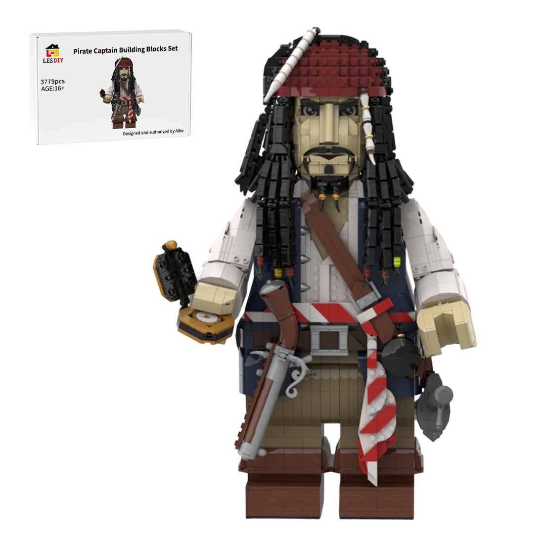 MOC-264451 Captain Jack Sparrow megafigure Klemmbausteine