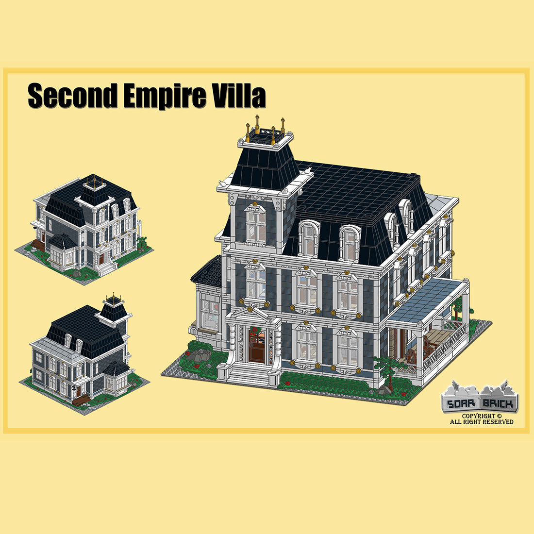 Second Empire Villa Klemmbausteine