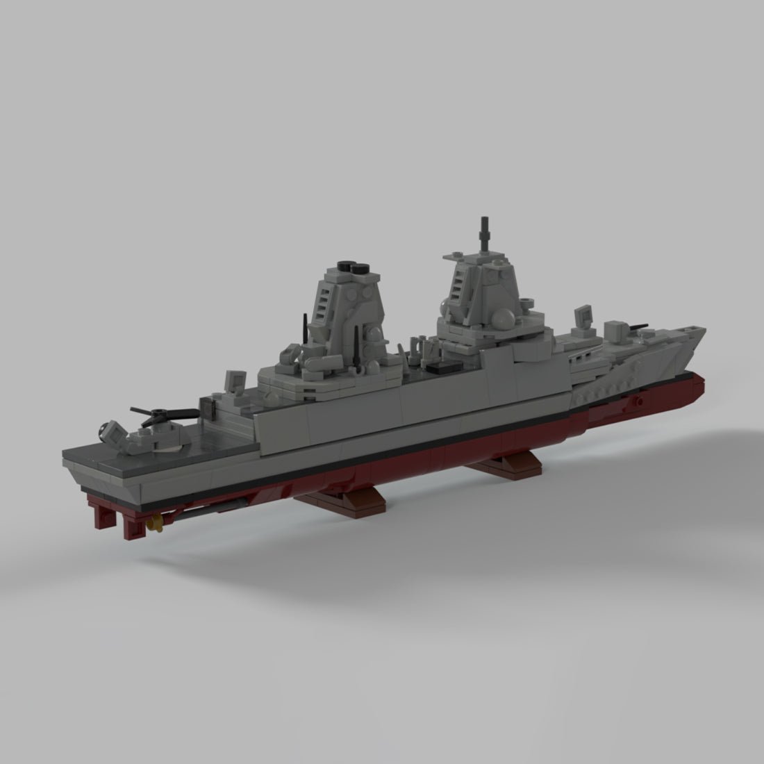 Deutsche Militärfregatte F126 im Maßstab 1/485 Klemmbausteine - LesDiyproduct_type##