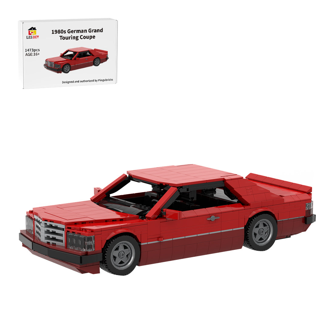 Deutsches Grand-Touring-Coupé der 1980er Jahre Klemmbausteine