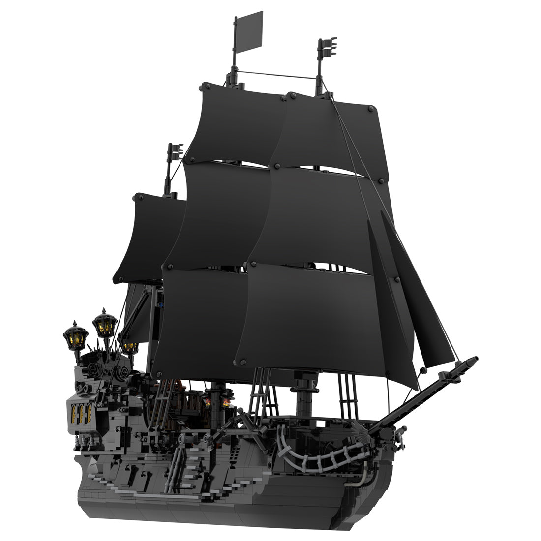 Die schwarze Perle aus Fluch der Karibik（mit Segeln）Klemmbausteine - LesDiyproduct_type##