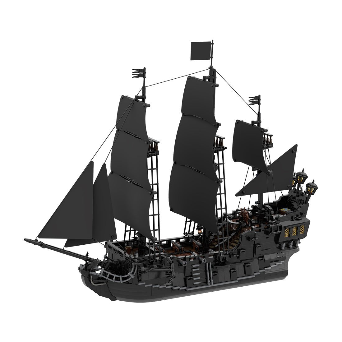 Die schwarze Perle aus Fluch der Karibik（mit Segeln）Klemmbausteine - LesDiyproduct_type##
