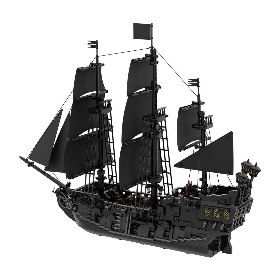 Die schwarze Perle aus Fluch der Karibik（mit Segeln）Klemmbausteine - LesDiyproduct_type##