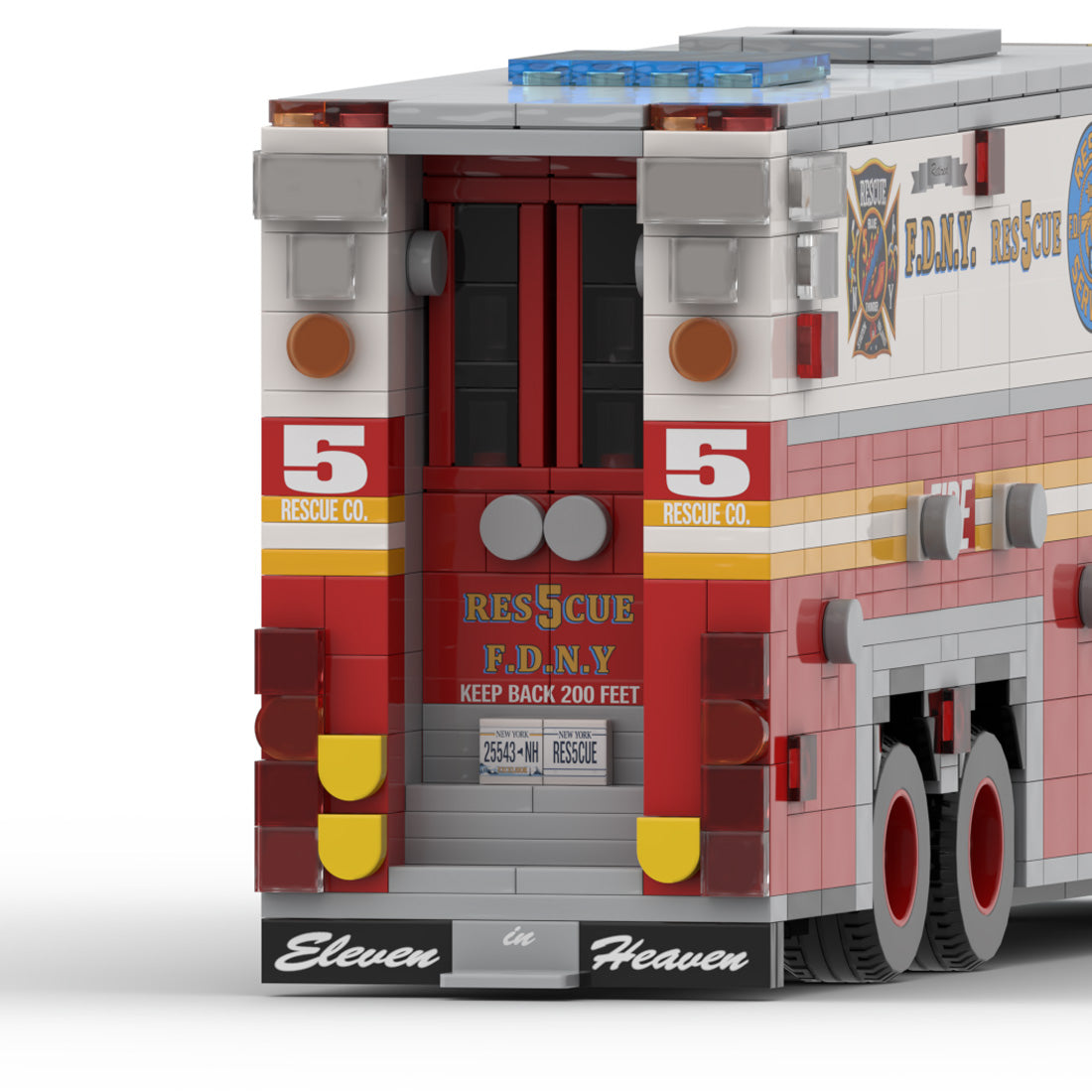MOC-277134 1996 HME 1871 – Saulsbury (ehemals Rescue 5, FDNY) Klemmbausteine