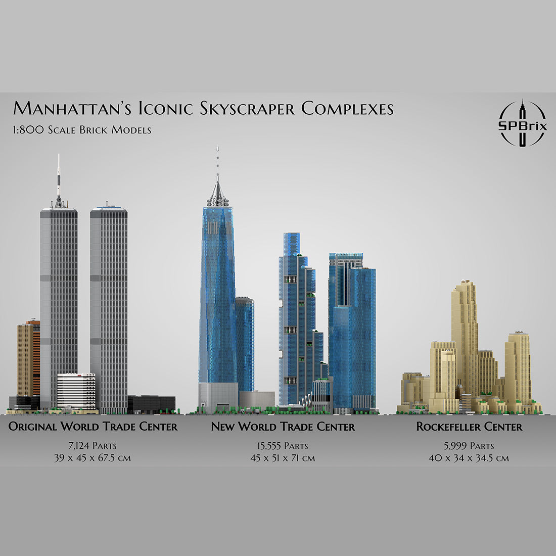 MOC-264039 Midtown New World Trade Center 1:800 Scale Klemmbausteine