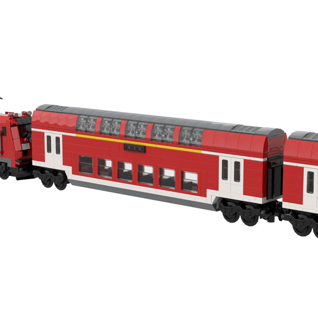DB Doppelstock-Personenwagen zweiter Klasse Klemmbausteine