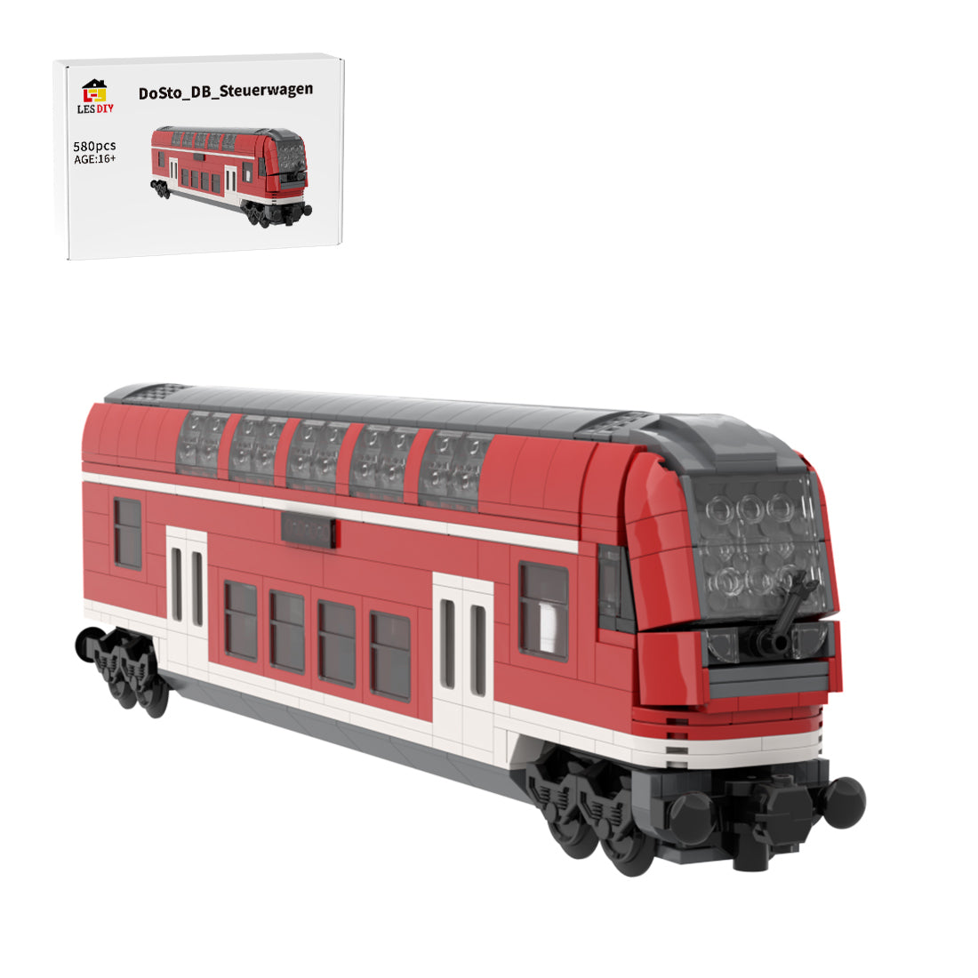 DB Doppeldecker-Steuerwagen Klemmbausteine