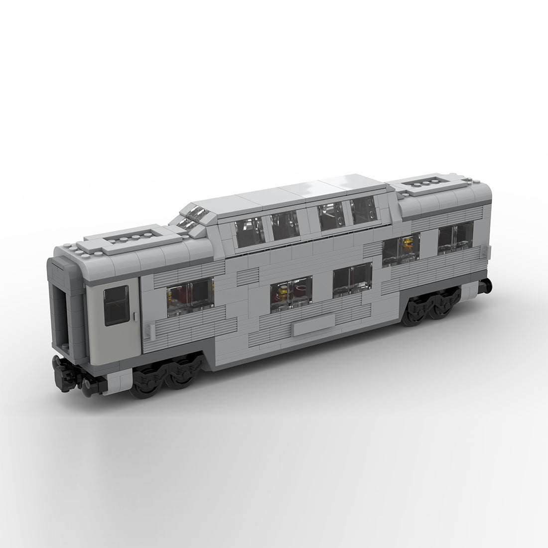 MOC-212051 Santa fe double decker canopy passanger train car Klemmbausteine