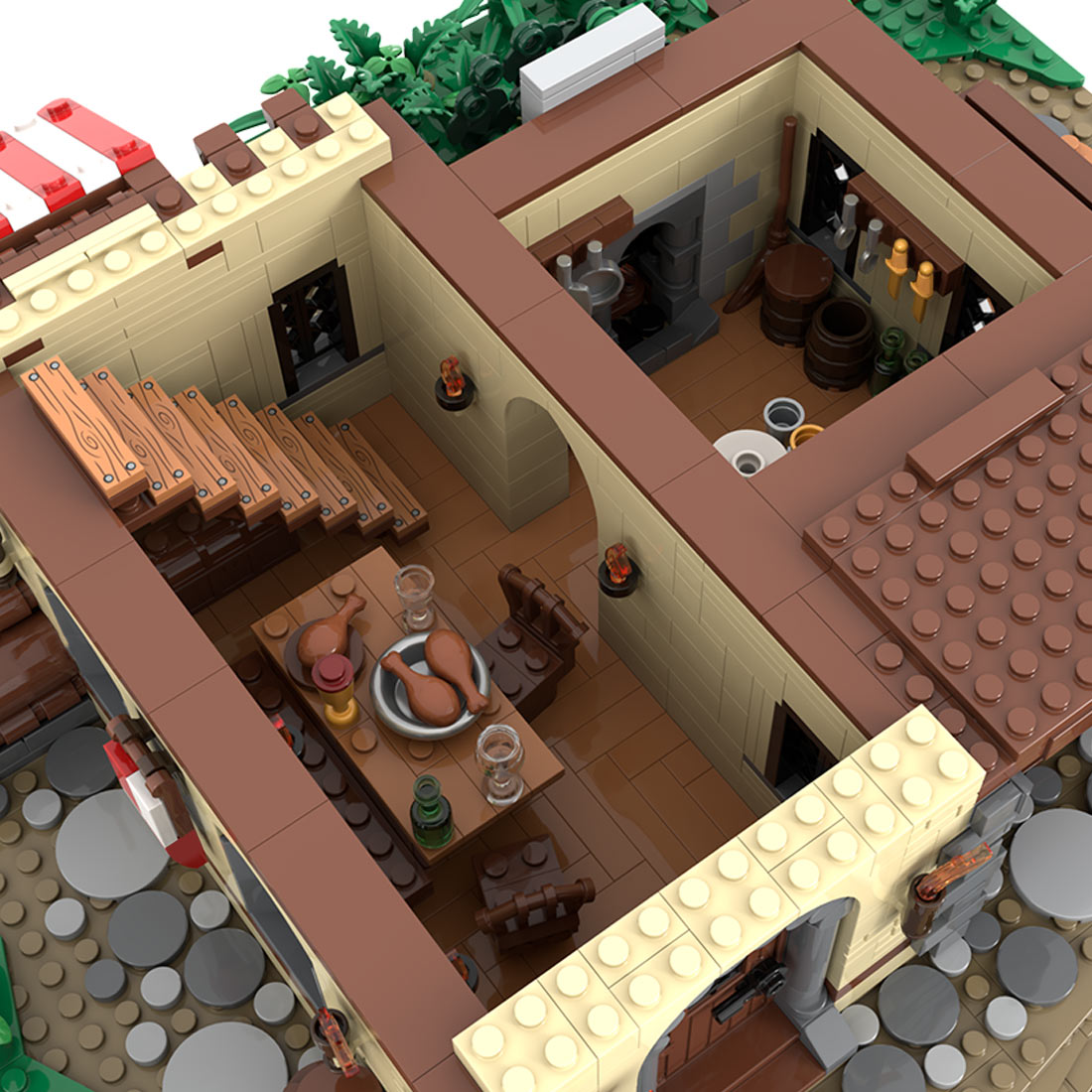 MOC-224458 Medieval tavern Klemmbausteine