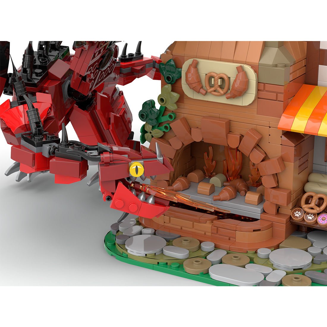 Fantasy-Bäckerei „Drachenatem“ Klemmbausteine-LesDiy-Klemmbausteine