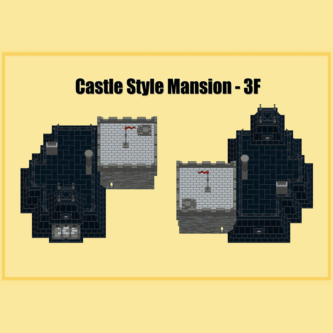 Gothic Castle Villa Klemmbausteine