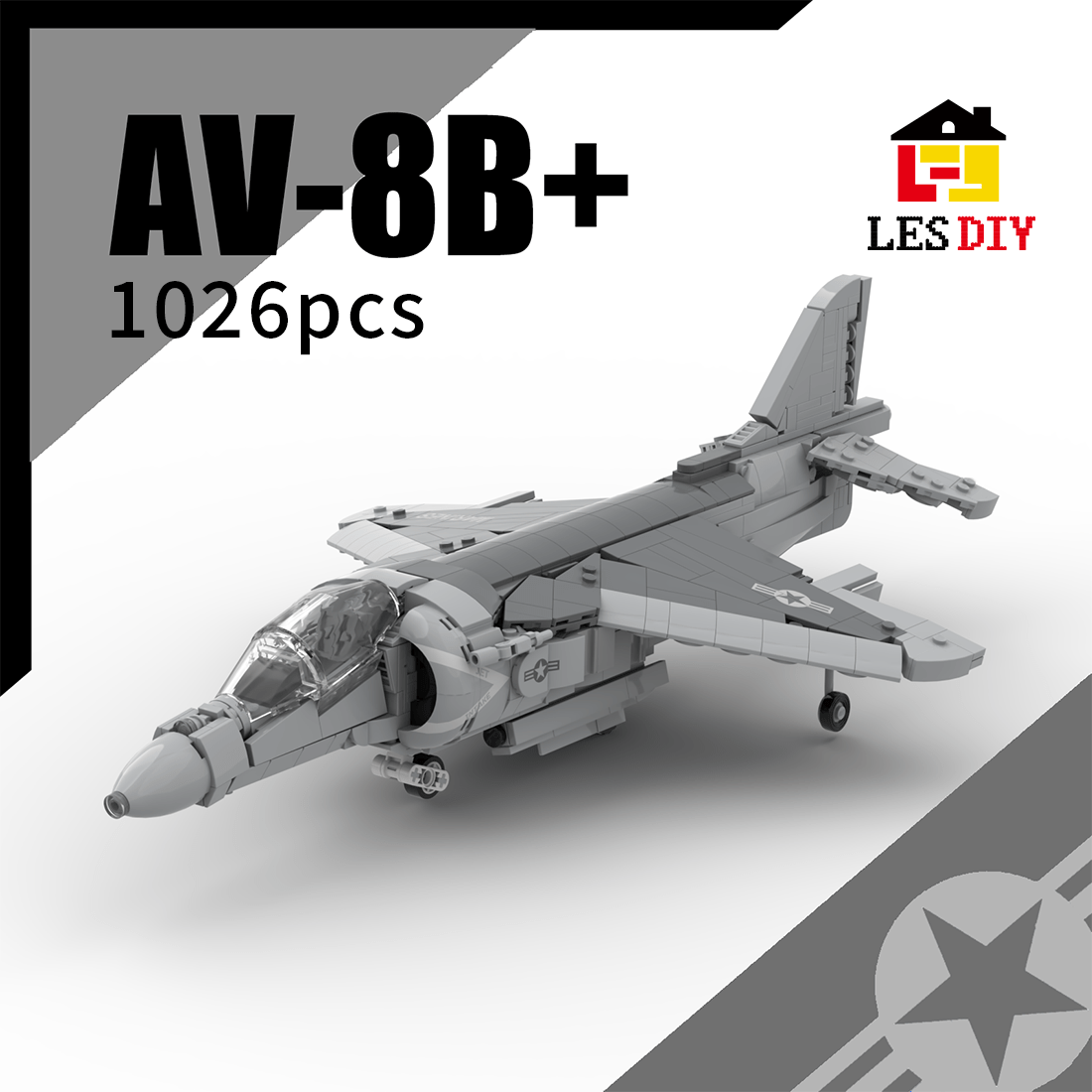 Fully Armed AV - 8B+ Harrier Klemmbausteine - LesDiy - Klemmbausteine