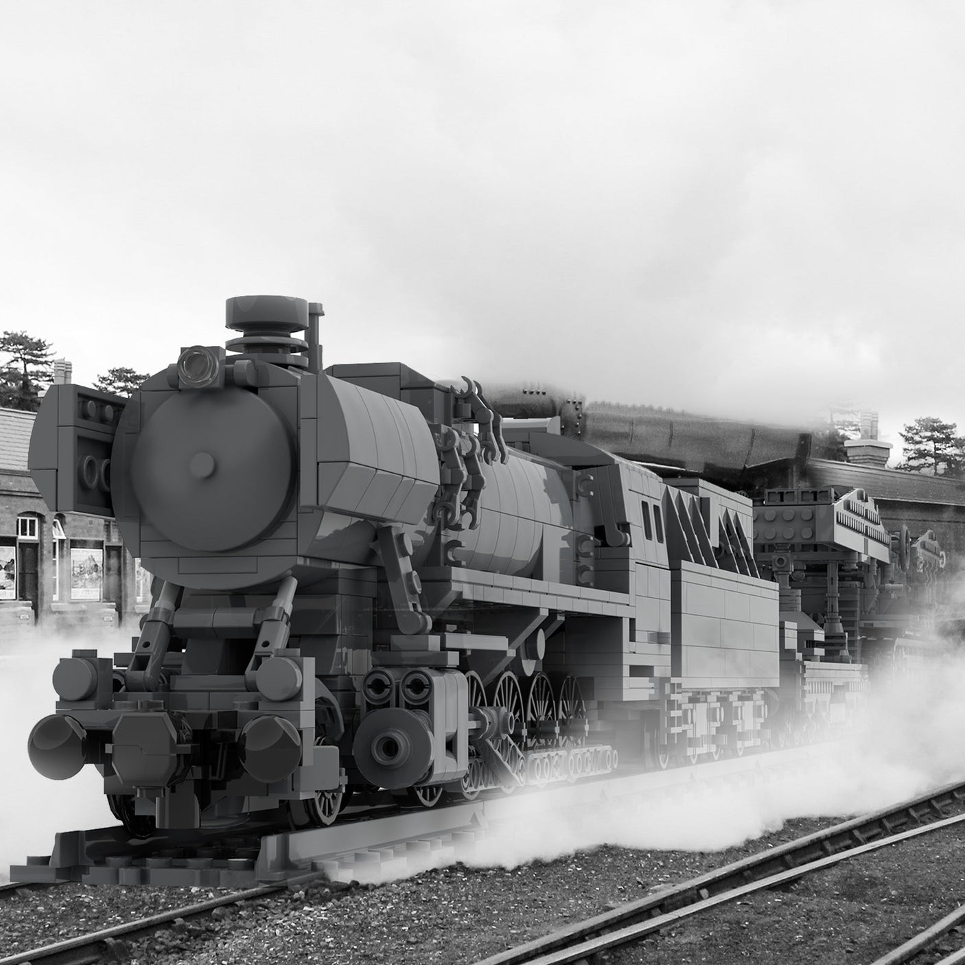 German Carl Self - propelled Mortar Railroad - carrying Klemmbausteine - LesDiy - Klemmbausteine