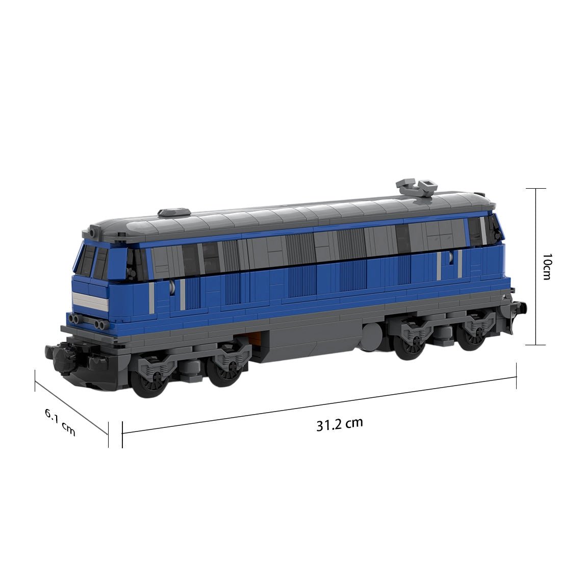 German Diesel Locomotive Klemmbausteine - LesDiy - Klemmbausteine