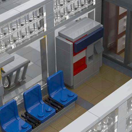 Germany Modern Railway Station Klemmbausteine - LesDiy - Klemmbausteine