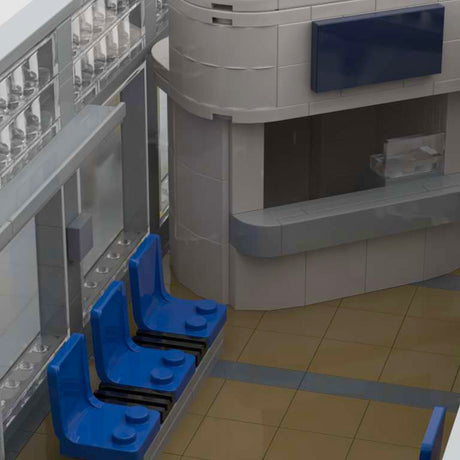 Germany Modern Railway Station Klemmbausteine - LesDiy - Klemmbausteine