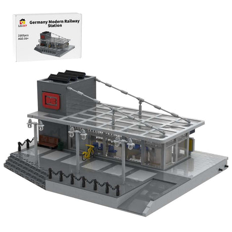 Germany Modern Railway Station Klemmbausteine - LesDiy - Klemmbausteine
