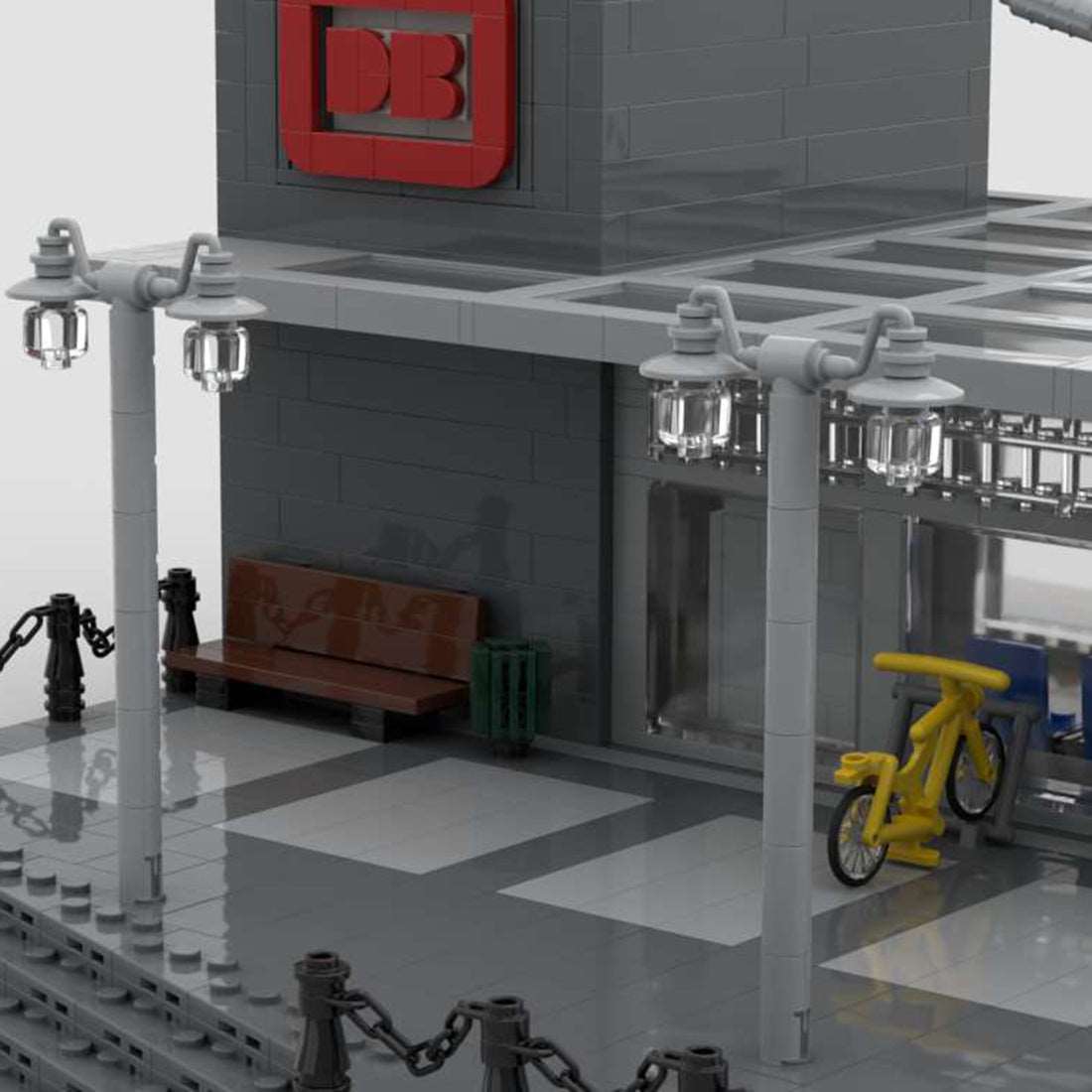 Germany Modern Railway Station Klemmbausteine - LesDiyproduct_type##