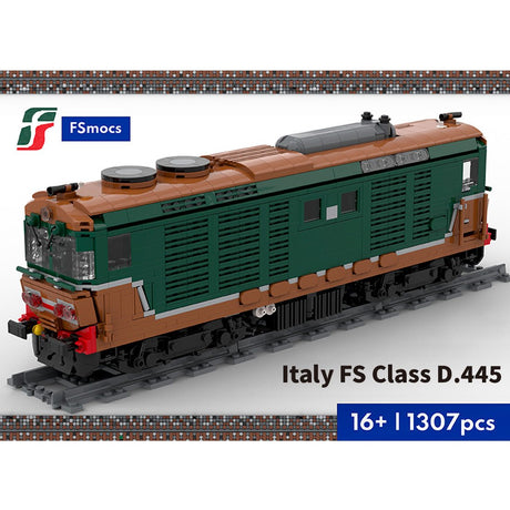 Italy Diesel Locomotive D.445 Train Klemmbausteine - LesDiy - Klemmbausteine