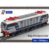 Italy Electric Locomotive E.632 Train Klemmbausteine(Static） - LesDiy - Klemmbausteine