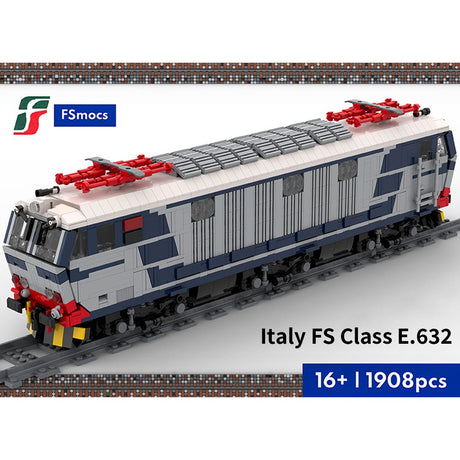 Italy Electric Locomotive E.632 Train Klemmbausteine(Static） - LesDiy - Klemmbausteine
