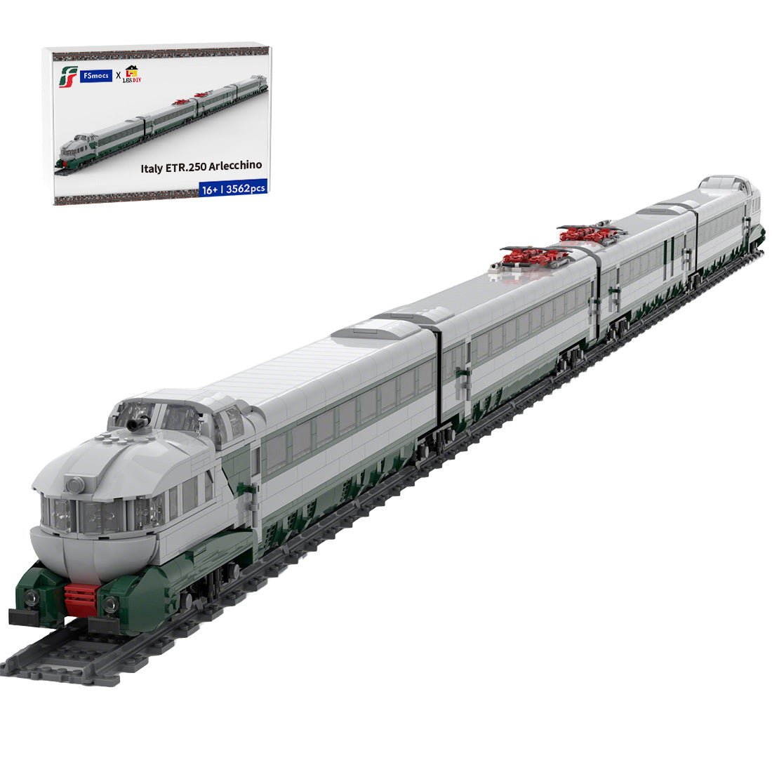 Italy ETR.250 Arlecchino Klemmbausteine - LesDiy - Klemmbausteine