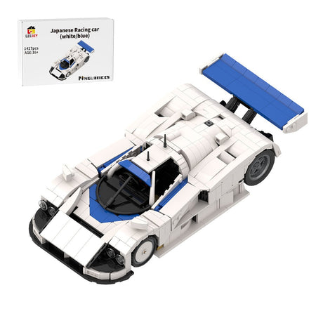 Japanische LeMans - Legende (Weiß /Blau) - Klemmbausteine - LesDiy - Klemmbausteine