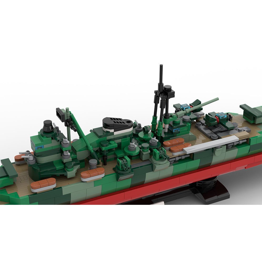 Japanese Mikuma heavy cruiser from World War II interlocking