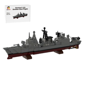Maßstab 1/485, deutsches Militär - Fregatte F - 122 Bremen - Klasse Klemmbausteine - LesDiy - Klemmbausteine