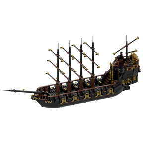 Medieval Golden Pirate Ship Klemmbausteine - LesDiy - Klemmbausteine