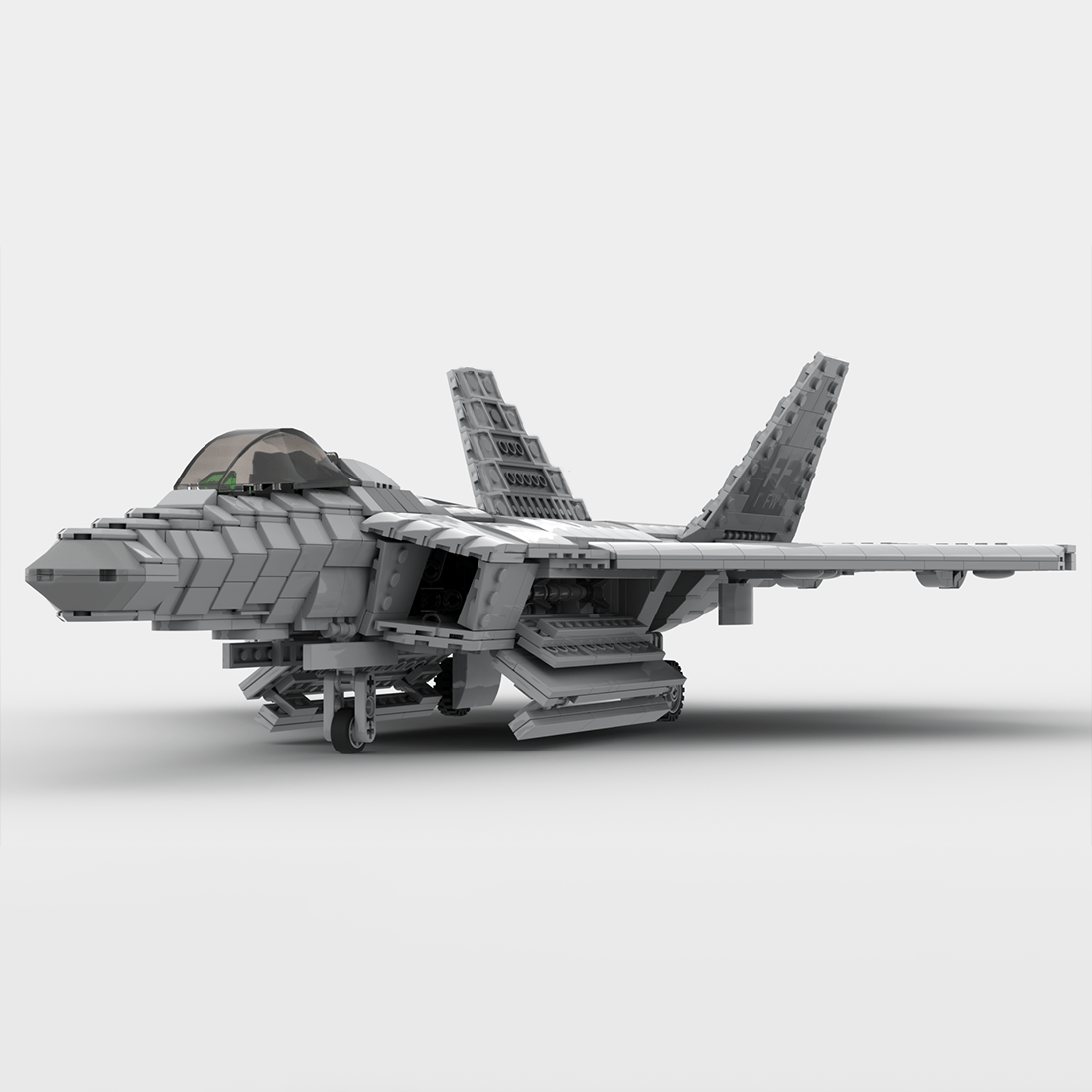 MOC - 105520 1:35 Scale F - 22 Raptor Klemmbausteine - LesDiy - Klemmbausteine