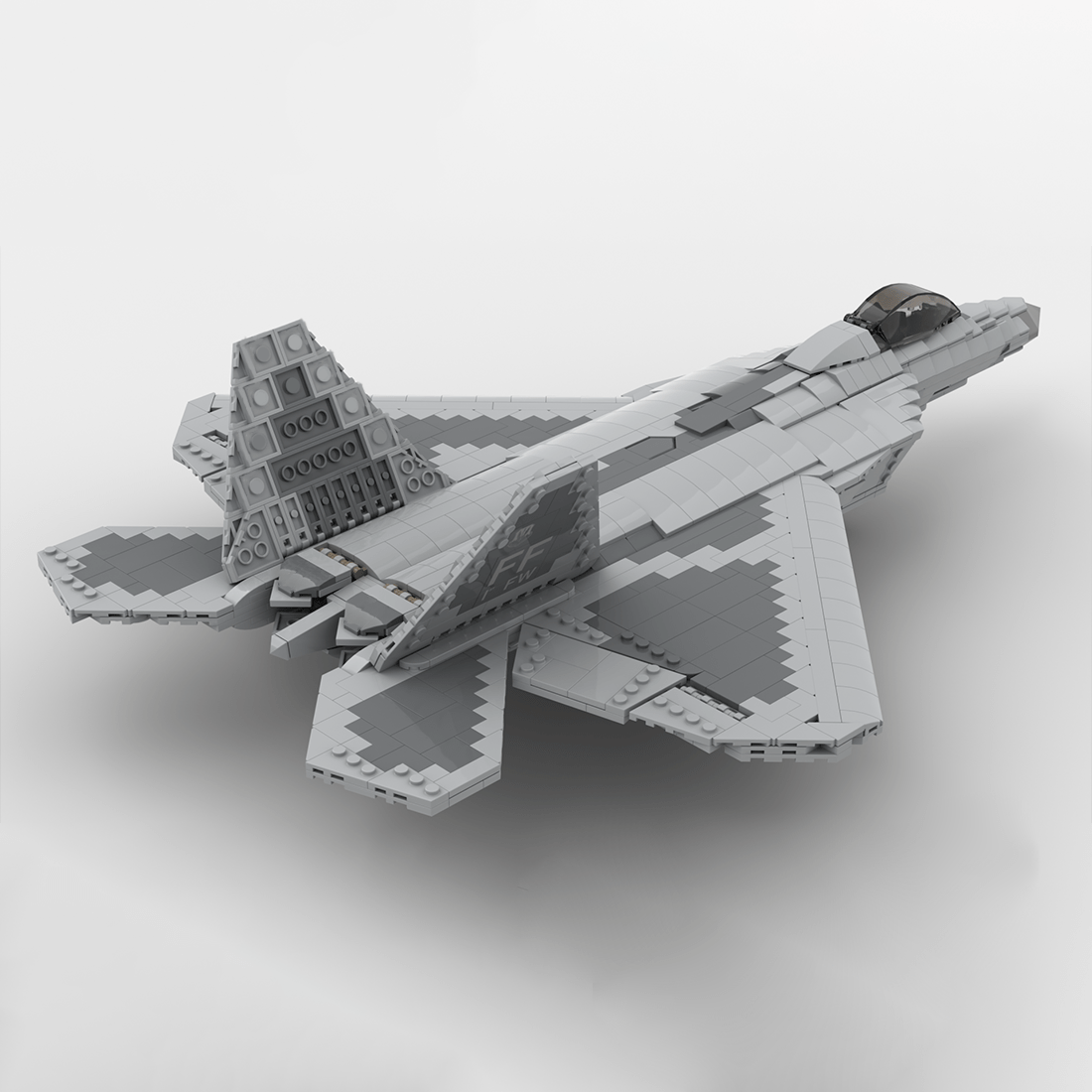 MOC - 105520 1:35 Scale F - 22 Raptor Klemmbausteine - LesDiy - Klemmbausteine
