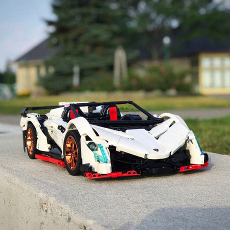 MOC - 10574 Lamborghini Veneno Roadster – Pirelli - Edition zum 50 - jährigen Jubiläum Klemmbausteine - LesDiy - Klemmbausteine