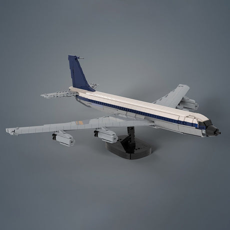 MOC - 105999 1/80 Scale Boeing 707 - Lufthansa Klemmbausteine - LesDiy - Klemmbausteine