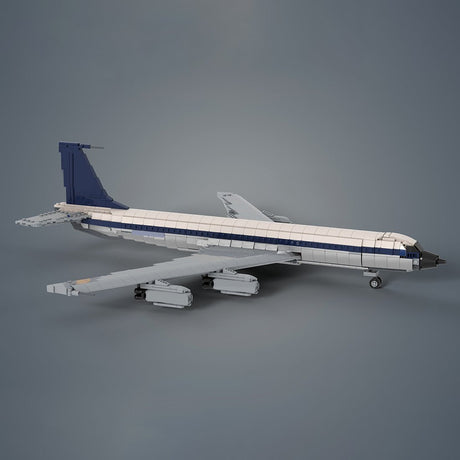 MOC - 105999 1/80 Scale Boeing 707 - Lufthansa Klemmbausteine - LesDiy - Klemmbausteine