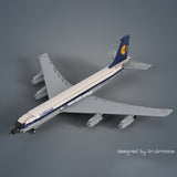 MOC - 105999 1/80 Scale Boeing 707 - Lufthansa Klemmbausteine - LesDiy - Klemmbausteine