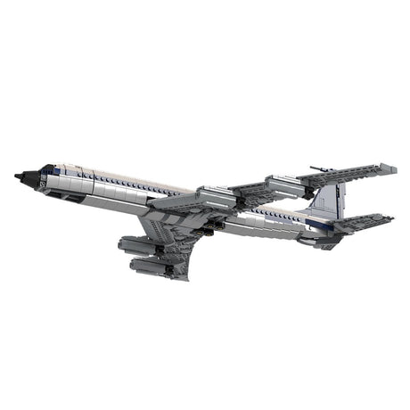 MOC - 105999 1/80 Scale Boeing 707 - Lufthansa Klemmbausteine - LesDiy - Klemmbausteine
