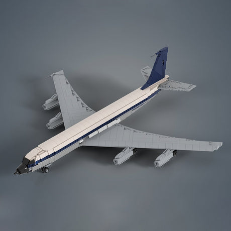MOC - 105999 1/80 Scale Boeing 707 - Lufthansa Klemmbausteine - LesDiy - Klemmbausteine