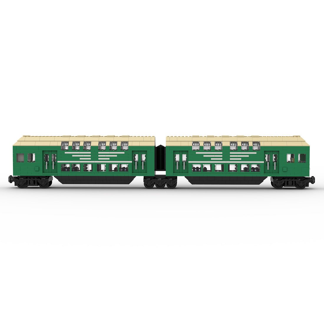 MOC - 109281 German Doppelstockwagen train car vagon in 7stud wide) Klemmbausteine - LesDiy - Klemmbausteine