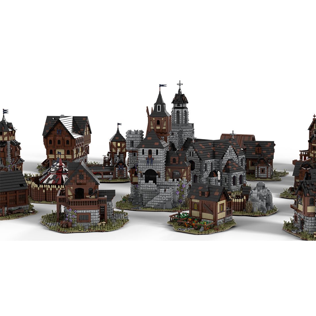 MOC - 115645 Mittelalterliches Dorf - LesDiy - Klemmbausteine