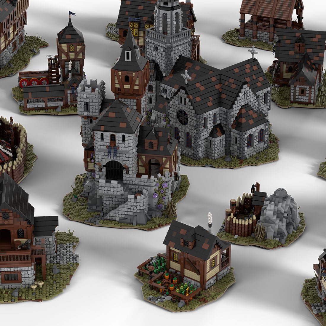 MOC - 115645 Mittelalterliches Dorf - LesDiy - Klemmbausteine