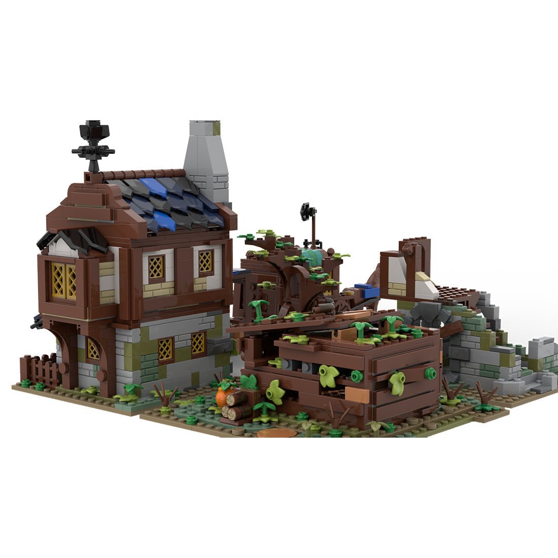 MOC - 120195 Mittelalterliches Dorfpaket 21325 Alt. Bauen Klemmbausteine - LesDiy - Klemmbausteine