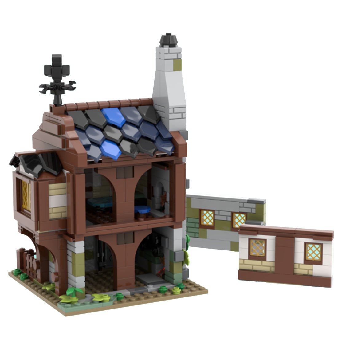 MOC - 120195 Mittelalterliches Dorfpaket 21325 Alt. Bauen Klemmbausteine - LesDiy - Klemmbausteine