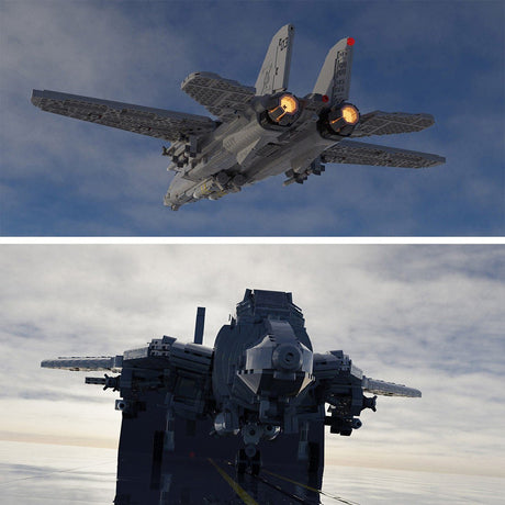 MOC - 121573 F14 Tomcat Flugzeugmodell Klemmbausteine - LesDiy - Klemmbausteine