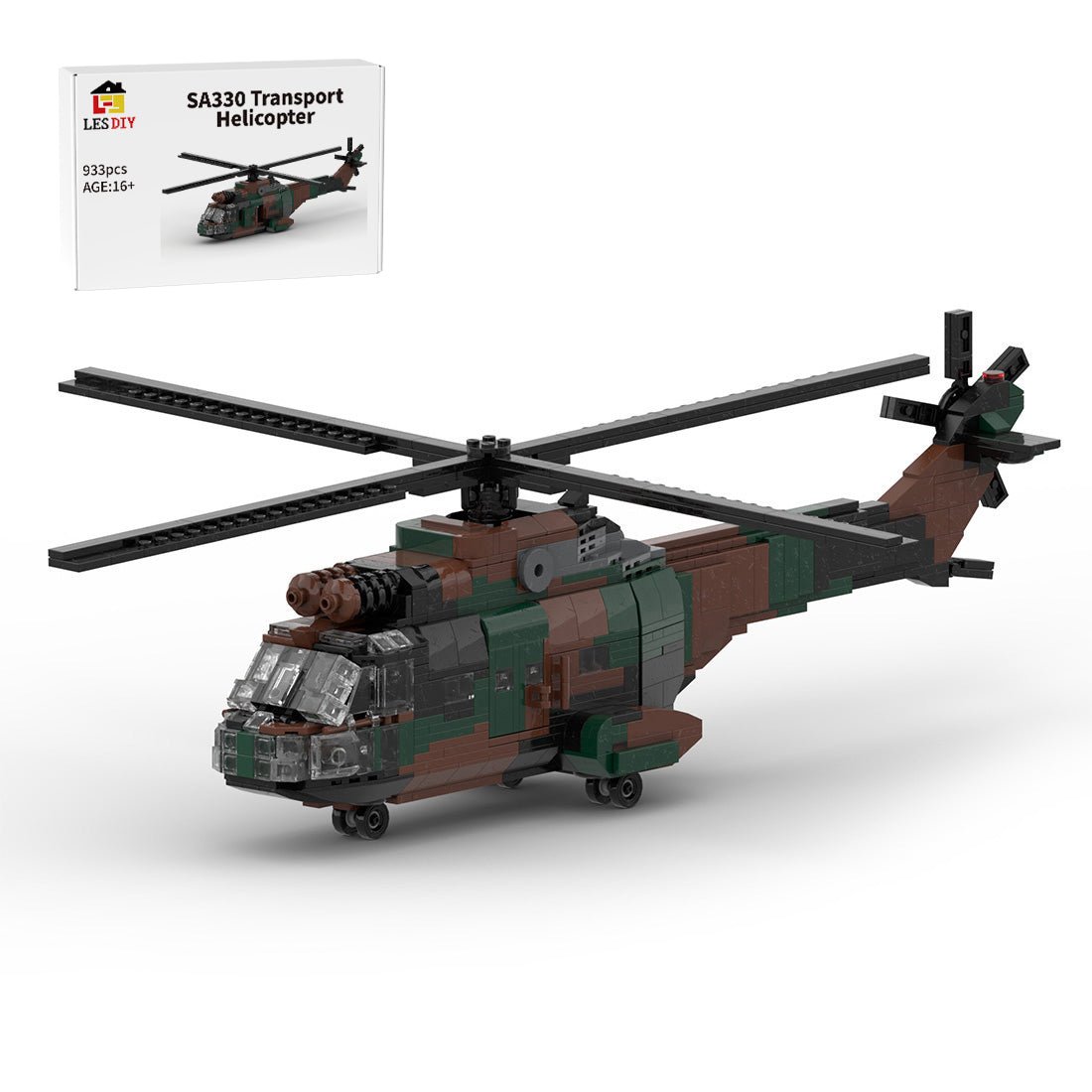 MOC - 122710 SA330 Transporthubschrauber - LesDiy - Klemmbausteine