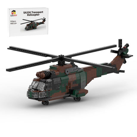 MOC - 122710 SA330 Transporthubschrauber - LesDiy - Klemmbausteine