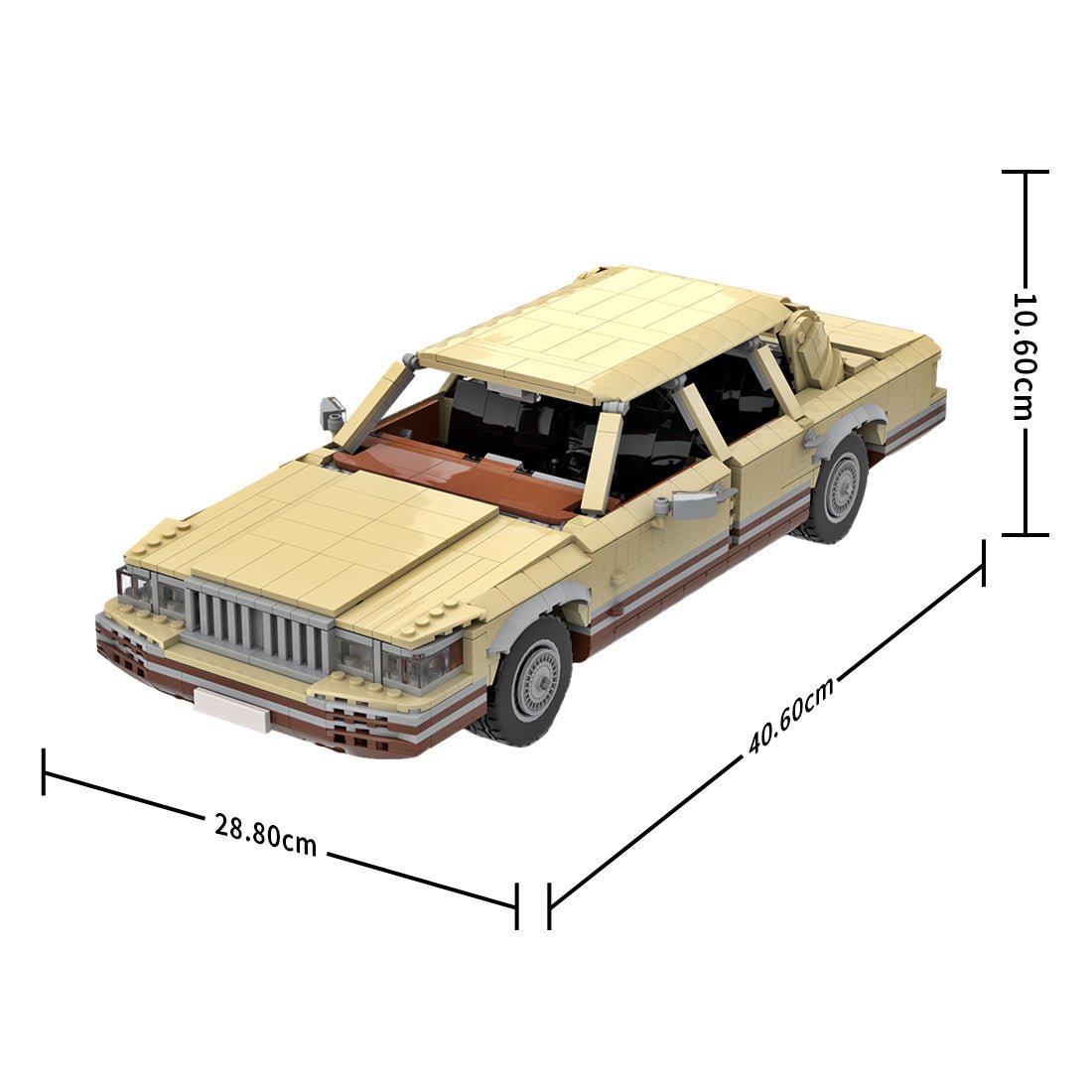 MOC - 123044 Lincoln Town Car 1990 Klemmbausteine - LesDiy - Klemmbausteine