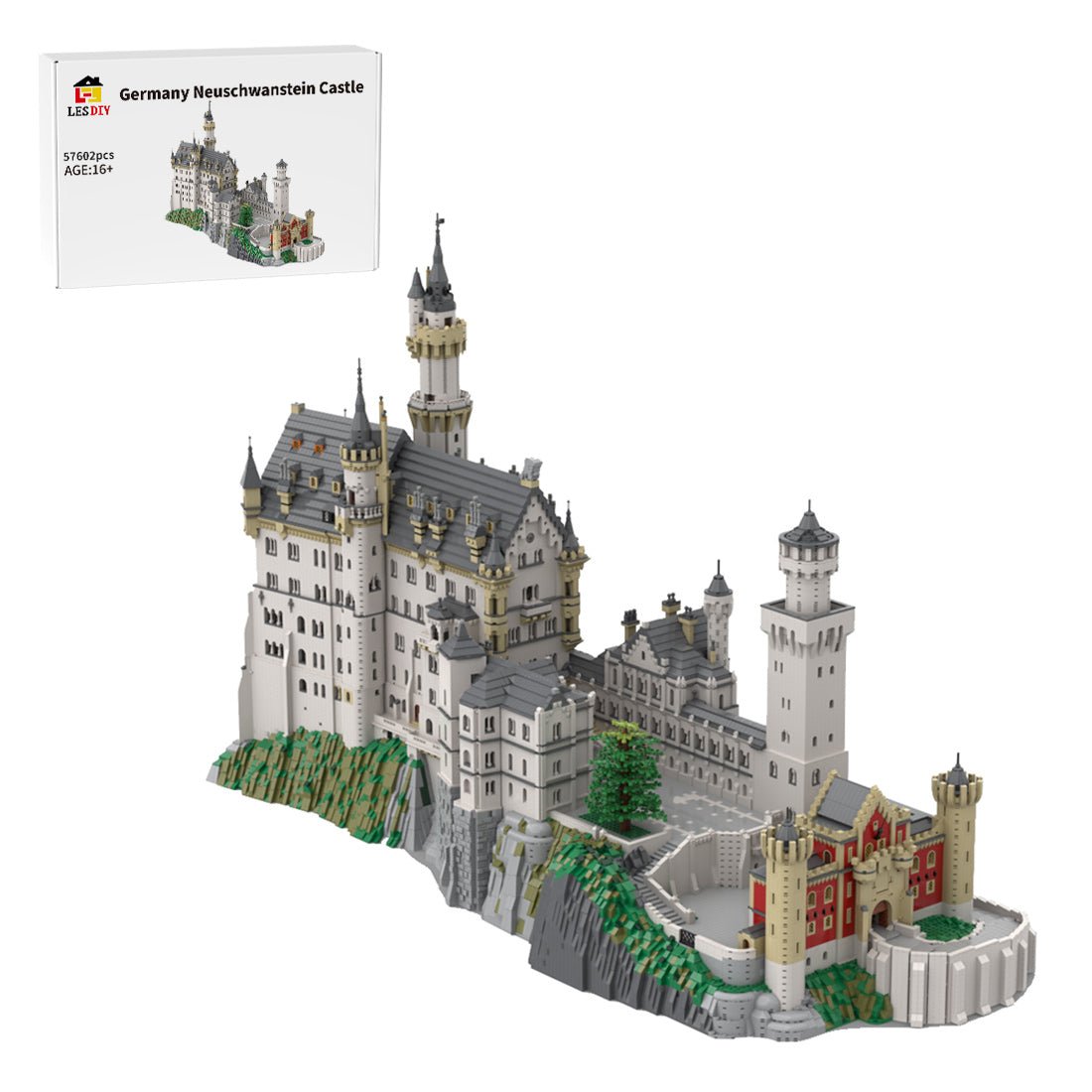 MOC - 123380 Germany Neuschwanstein Schloss Klemmbausteine - LesDiyproduct_type##