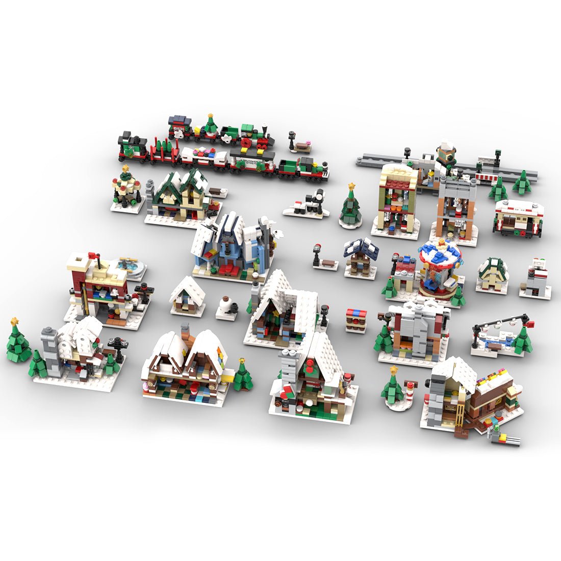 MOC - 124484 Mini Winter Village Collection 2022 - The Full Set Klemmbausteine - LesDiy - Klemmbausteine